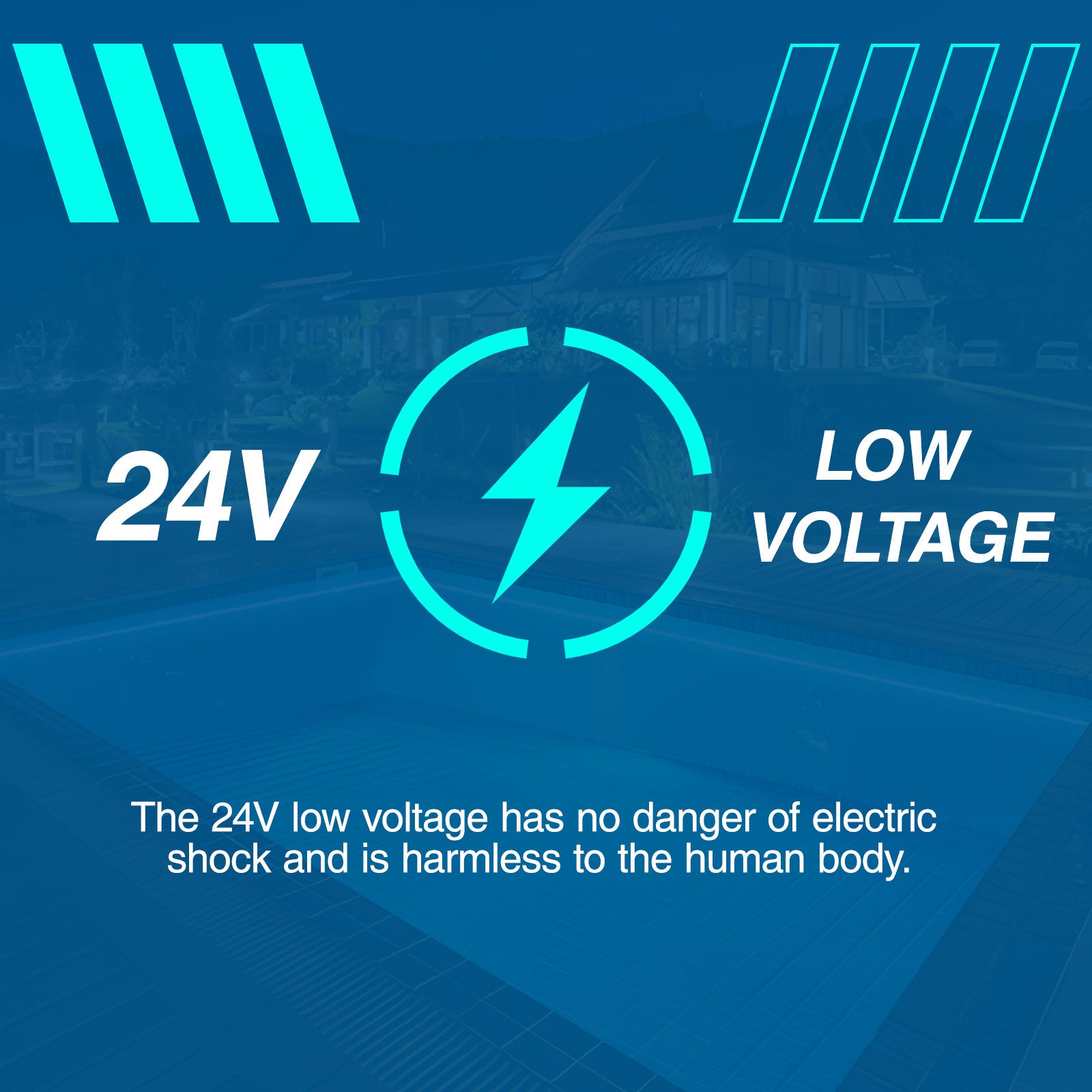 24V low voltage rope lighting outdoor - Harmless to the human body