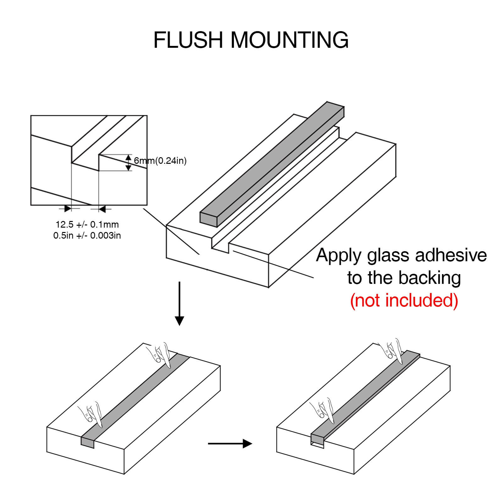 LED light strips for steps Flush Mounting from PaneraLux