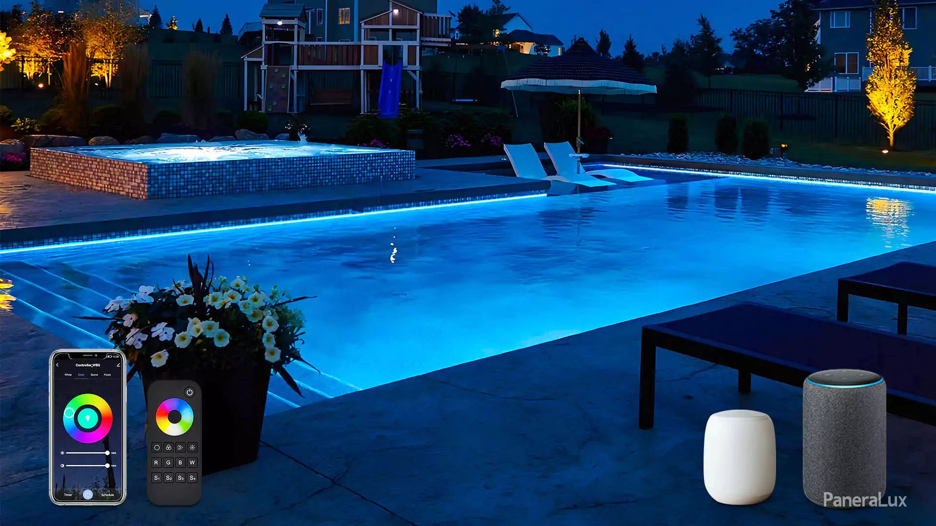 smart underwater rope lights control by PaneraLux App